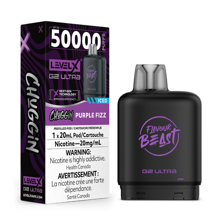 Level X Flavour Beast Boost G2 Ultra Pods - Chuggin Purple Fizz