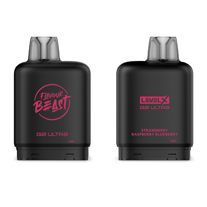 Level X Flavour Beast Boost G2 Ultra Pods - Strawberry Raspberry Blueberry