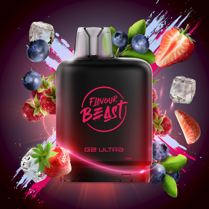 Level X Flavour Beast Boost G2 Ultra Pods - Strawberry Raspberry Blueberry