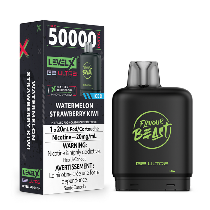 Level X Flavour Beast Boost G2 Ultra Pods - Watermelon Strawberry Kiwi