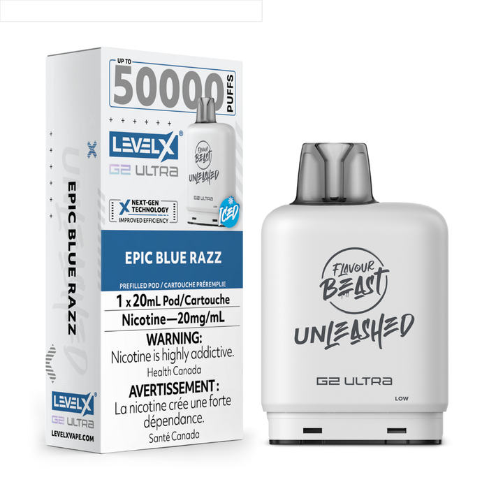 Level X Flavour Beast Unleashed Boost G2 Ultra Pods - Epic Blue Razz