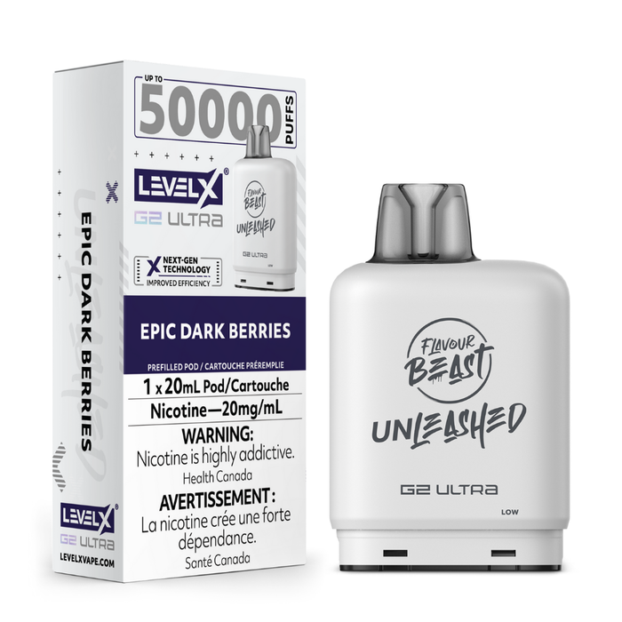 Level X Flavour Beast Unleashed Boost G2 Ultra Pods - Epic Dark Berries