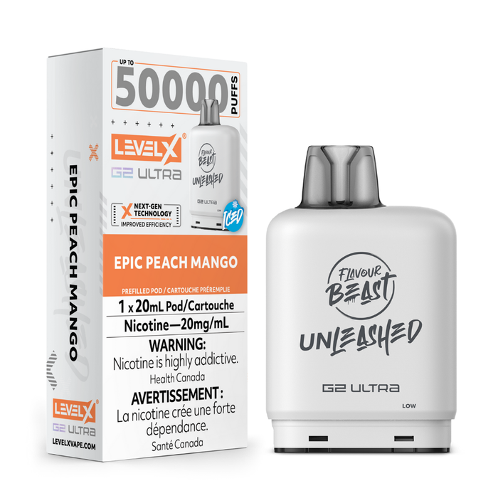Level X Flavour Beast Unleashed Boost G2 Ultra Pods - Epic Peach Mango