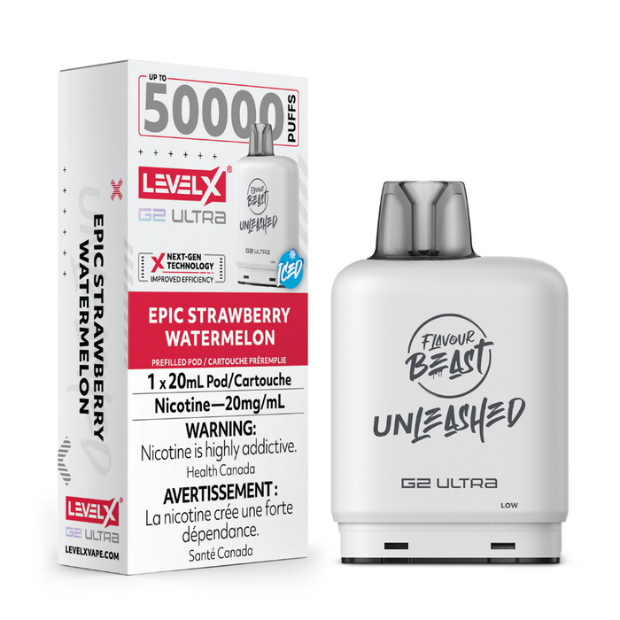 Level X Flavour Beast Unleashed Boost G2 Ultra Pods - Epic Strawberry Watermelon