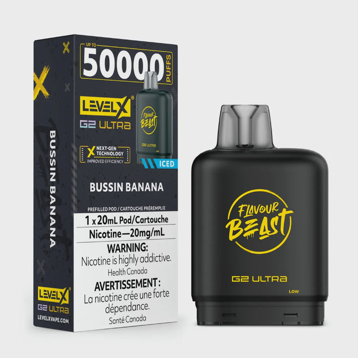 Level X Flavour Beast Boost G2 Ultra Pods - Bussin Banana