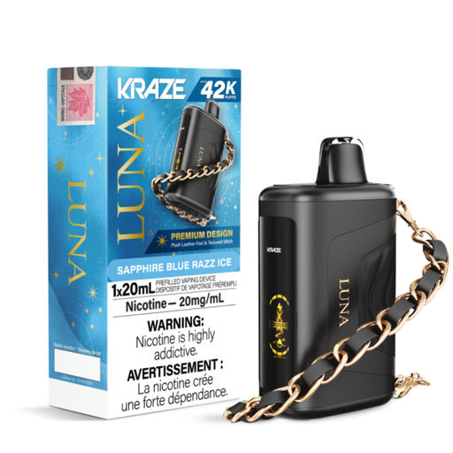 Sapphire Blue Razz Ice - Kraze Luna Disposable Vape