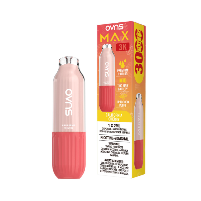 OVNS Max 3K Disposable Vape - California Cherry YYZ Vapes OVNS Max 3K Disposable Vape - California Cherry YYZ Vapes