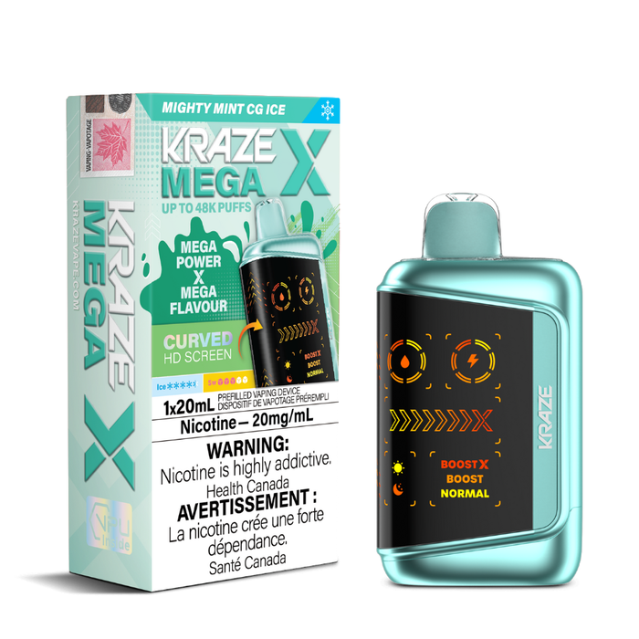 Mighty Mint CG Ice - Kraze Mega X Disposable Vape