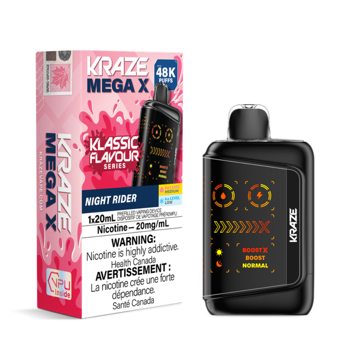 Night Rider - Kraze Mega X 48K Klassic Flavours Series Disposable Vape