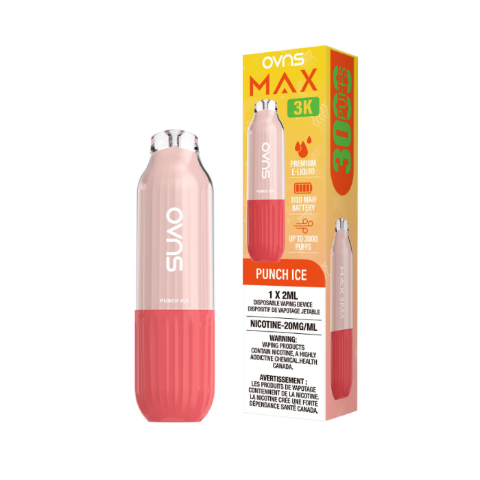 OVNS Max 3K Disposable Vape - Punch Ice YYZ Vapes OVNS Max 3K Disposable Vape - Punch Ice YYZ Vapes
