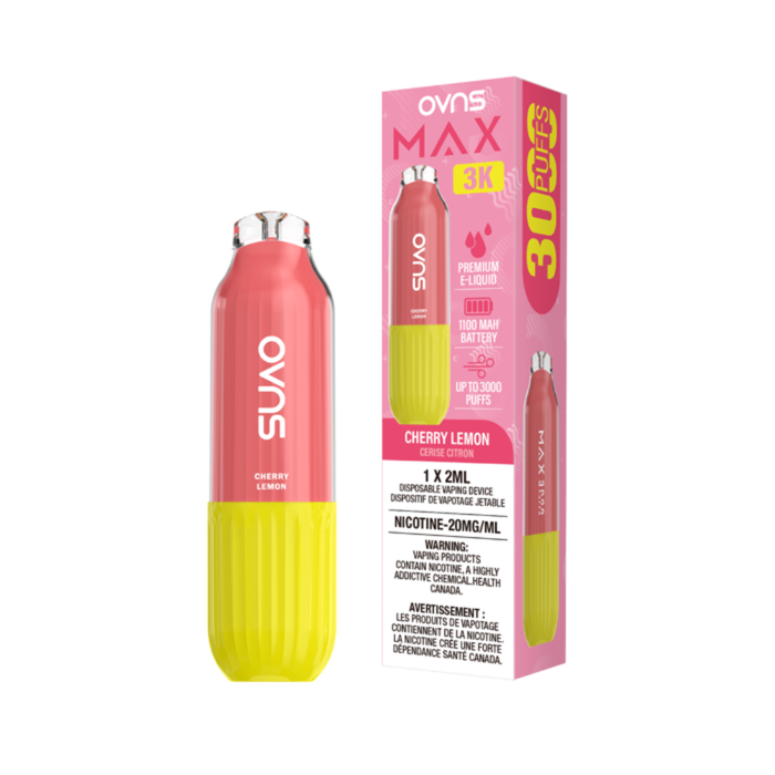OVNS Max 3k Cherry Lemon Disposable vape YYZ Vapes OVNS Max 3k Cherry Lemon Disposable vape YYZ Vapes
