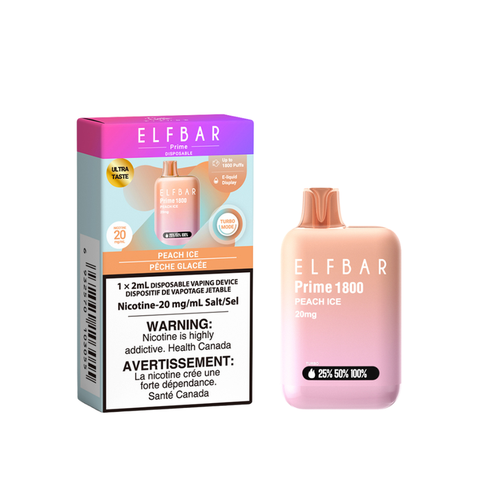 Peach Ice - Elf Bar Prime 1800 Disposable Vape