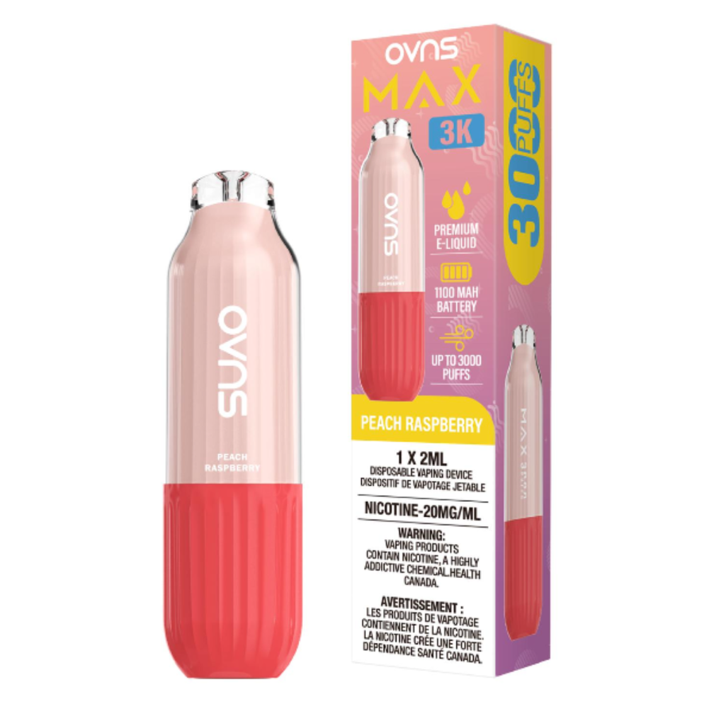 OVNS Max 3k Peach Raspberry Disposable vape — YYZ Vapes