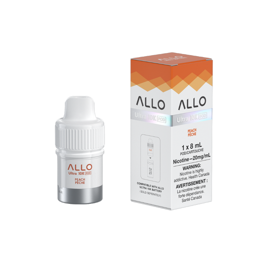 Allo Ultra 10K Puffs Hybrid Devices Pod - Peach