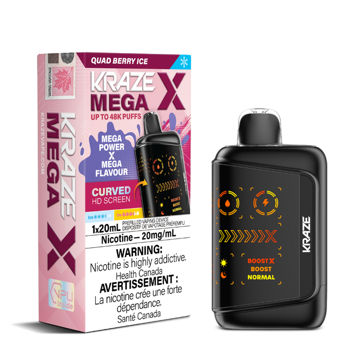 Quad Berry Ice - Kraze Mega X Disposable Vape