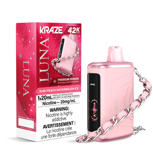 Ruby Peach Watermelon Ice - Kraze Luna Disposable Vape