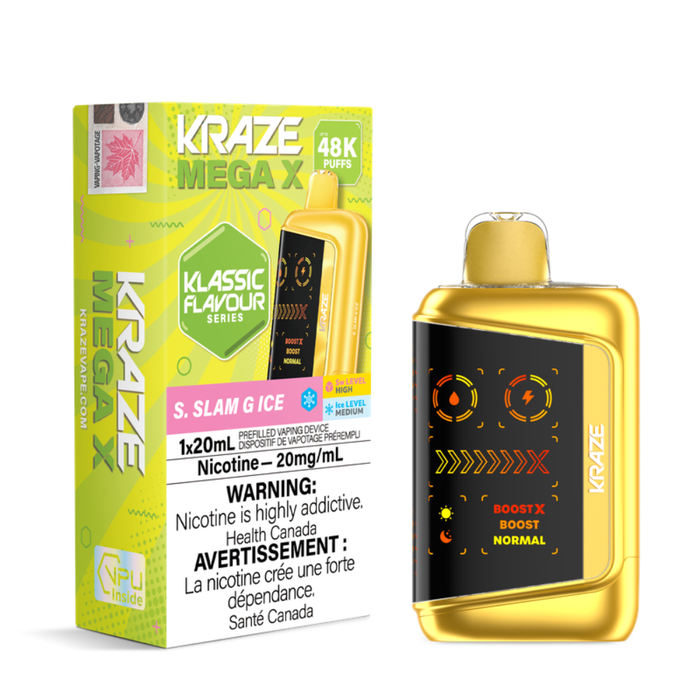 S. Slam G Ice - Kraze Mega X 48K Klassic Flavours Series Disposable Vape