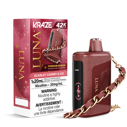 Scarlet Cherry G Ice - Kraze Luna Disposable Vape