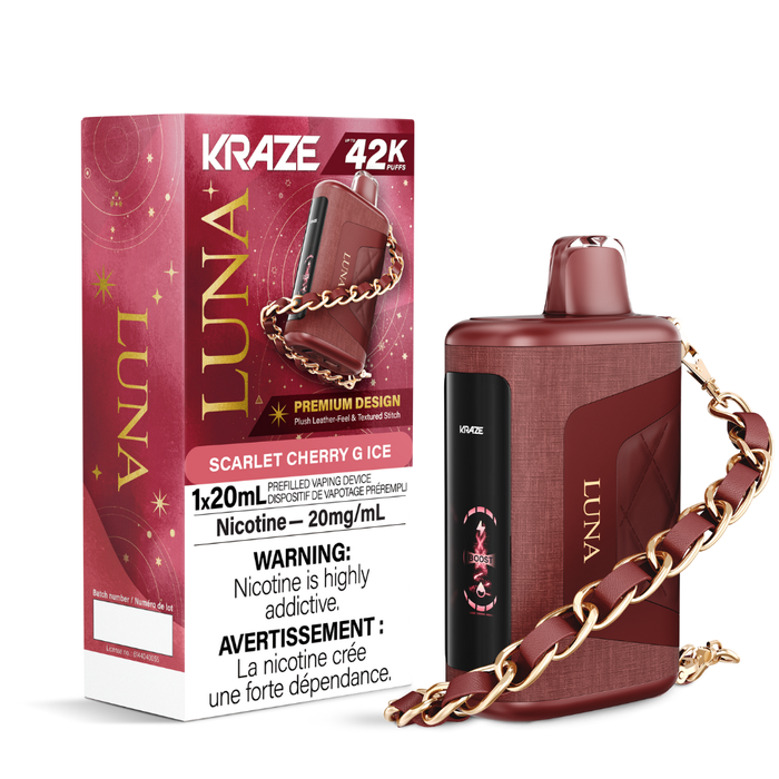 Scarlet Cherry G Ice - Kraze Luna Disposable Vape