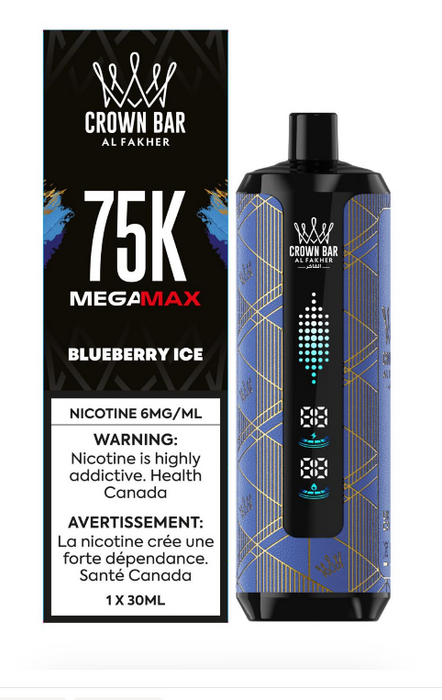 Blueberry Ice  - Al Fakher Crown Bar Mega Max 75K Pro Disposable Vape