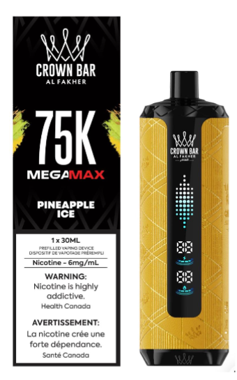 Pineapple Ice  - Al Fakher Crown Bar Mega Max 75K Pro Disposable Vape