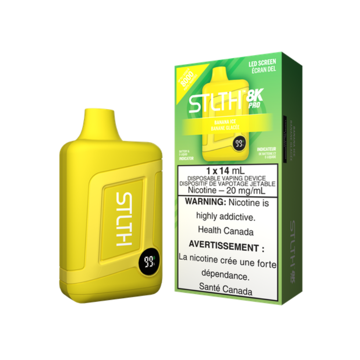 STLTH 8K Pro - Banana Iced Disposable Vape