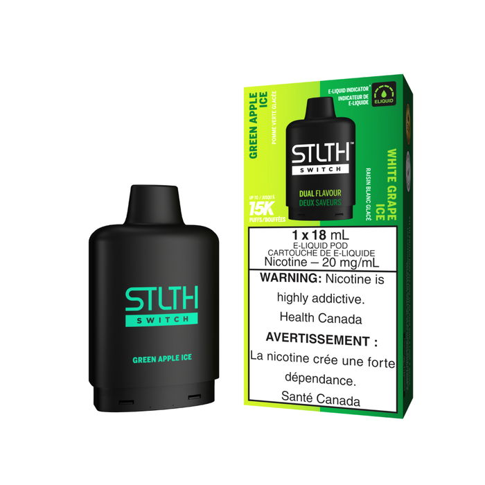 STLTH Switch Pods - Green Apple Iced | White Grape Iced