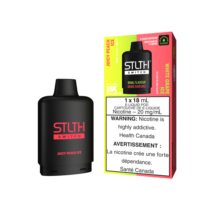 STLTH Switch Pods - Juicy Peach Iced | White Grape Iced