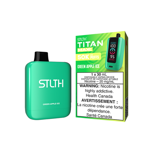 STLTH Titan Max - Green Apple Iced Disposable Vape