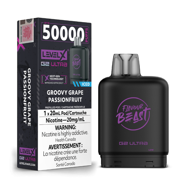 Level X Flavour Beast Boost G2 Ultra Pods - Groovy Grape Passionfruit